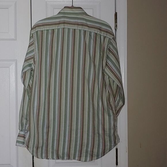 Thomas Dean  button down striped shirt Sz M - Picture 5 of 5
